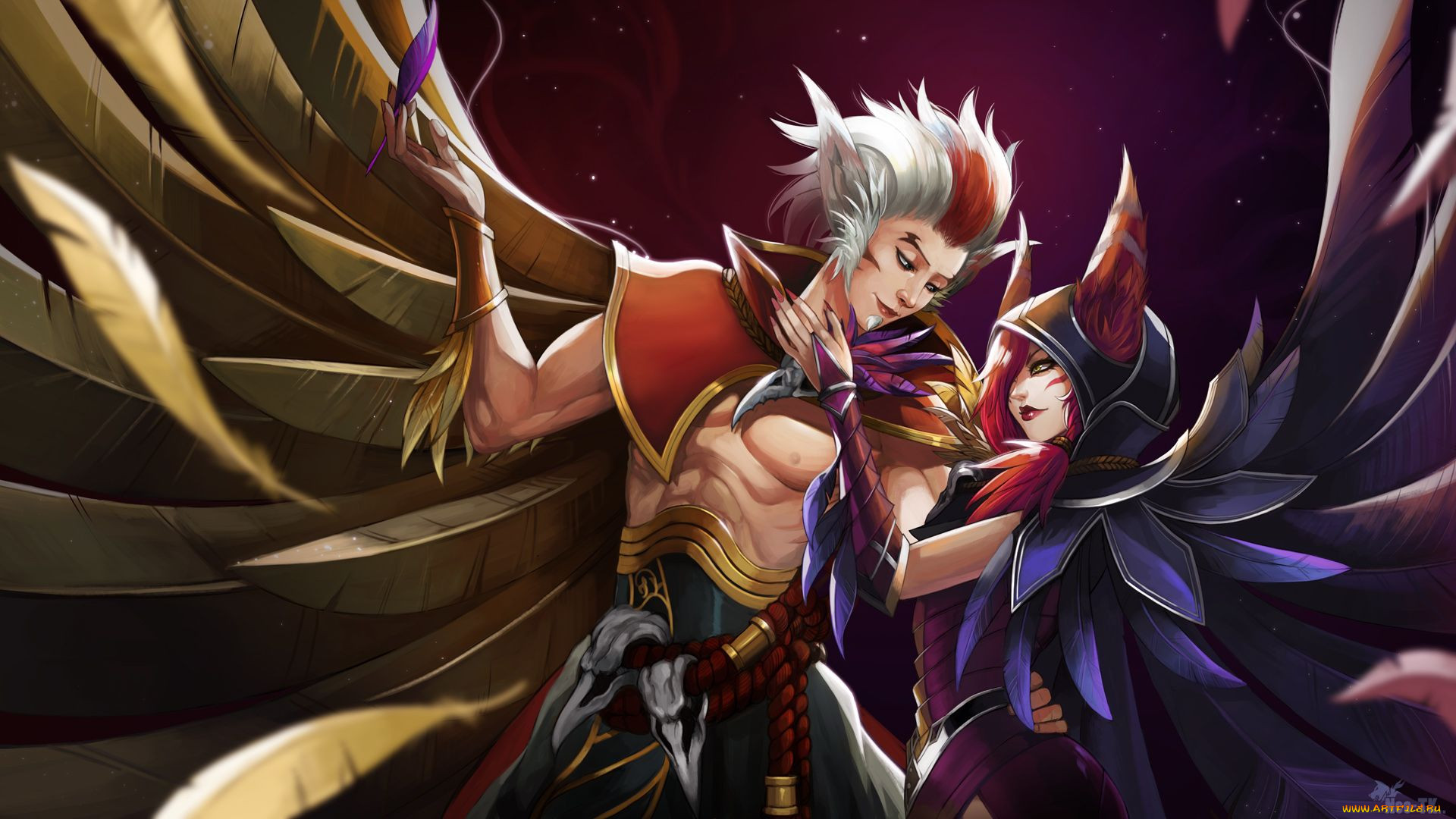  , league of legends, rakan, xayah, , , 